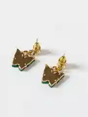 Зеленый серьги "Бабочки"