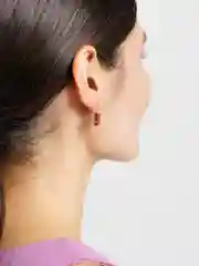 Красный серьги "Бабочки"