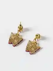 Красный серьги "Бабочки"