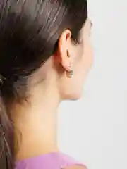 Черный серьги "Бабочки"