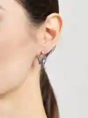 Черный серьги "Бабочки"