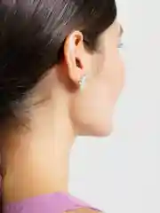 Зеленый серьги Бабочки