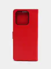 Алый кожаный PU чехол-книжка Xiaomi Redmi 10C
