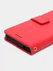 Алый кожаный PU чехол-книжка Xiaomi Redmi 10C