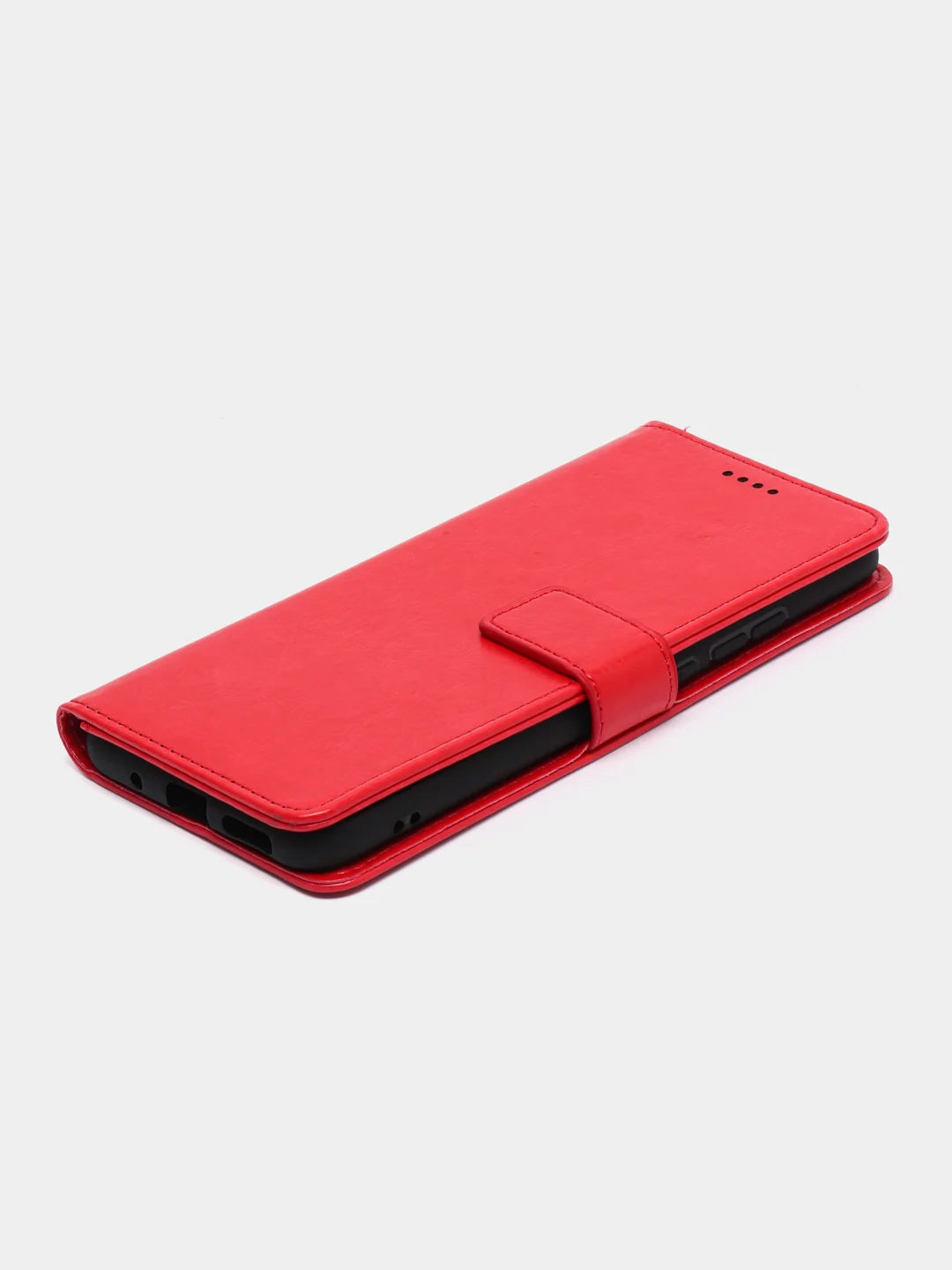 Алый кожаный PU чехол-книжка Xiaomi Redmi 10C