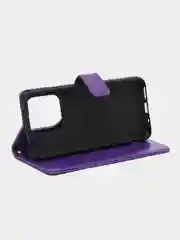 Пурпурный кожаный PU чехол-книжка Xiaomi Redmi 10C