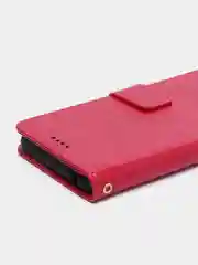 Фуксия кожаный PU чехол-книжка Xiaomi Redmi 10C