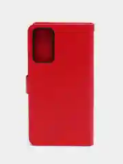 Алый кожаный PU чехол-книжка Xiaomi Redmi Note 11 Pro 4G