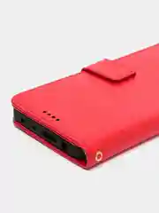 Алый кожаный PU чехол-книжка Xiaomi Redmi Note 11 Pro 4G