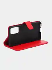 Алый кожаный PU чехол-книжка Xiaomi Redmi Note 11 Pro 4G