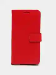 Алый кожаный PU чехол-книжка Xiaomi Redmi Note 11 Pro 4G