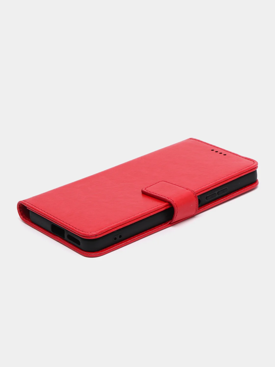 Алый кожаный PU чехол-книжка Xiaomi Redmi Note 11 Pro 4G