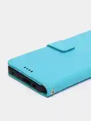 Голубой кожаный PU чехол-книжка Xiaomi Redmi Note 11 Pro 4G