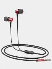 Черный наушники проводные вакуумные с микрофоном Borofone BM52