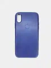 Темно-синий чехол для iPhone X/XS/XS Max/XR под кожу (Leather Case)