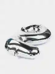 Серебряный воздушный шар "Цифра", фольгированный, 102-106 см