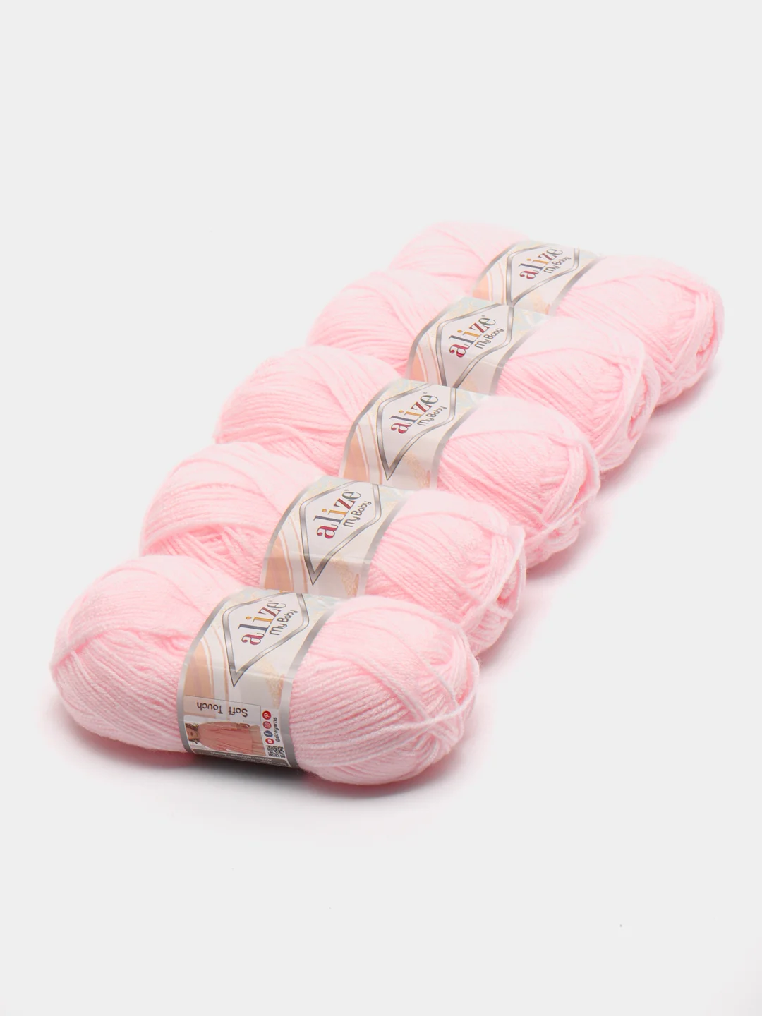Пастельно-коралловый пряжа детская Alize (Ализе) My Baby, 5 штук, акрил, 50 г, 150 м