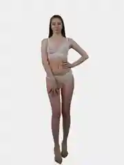 Белый кружевной комплект нижнего белья без косточек