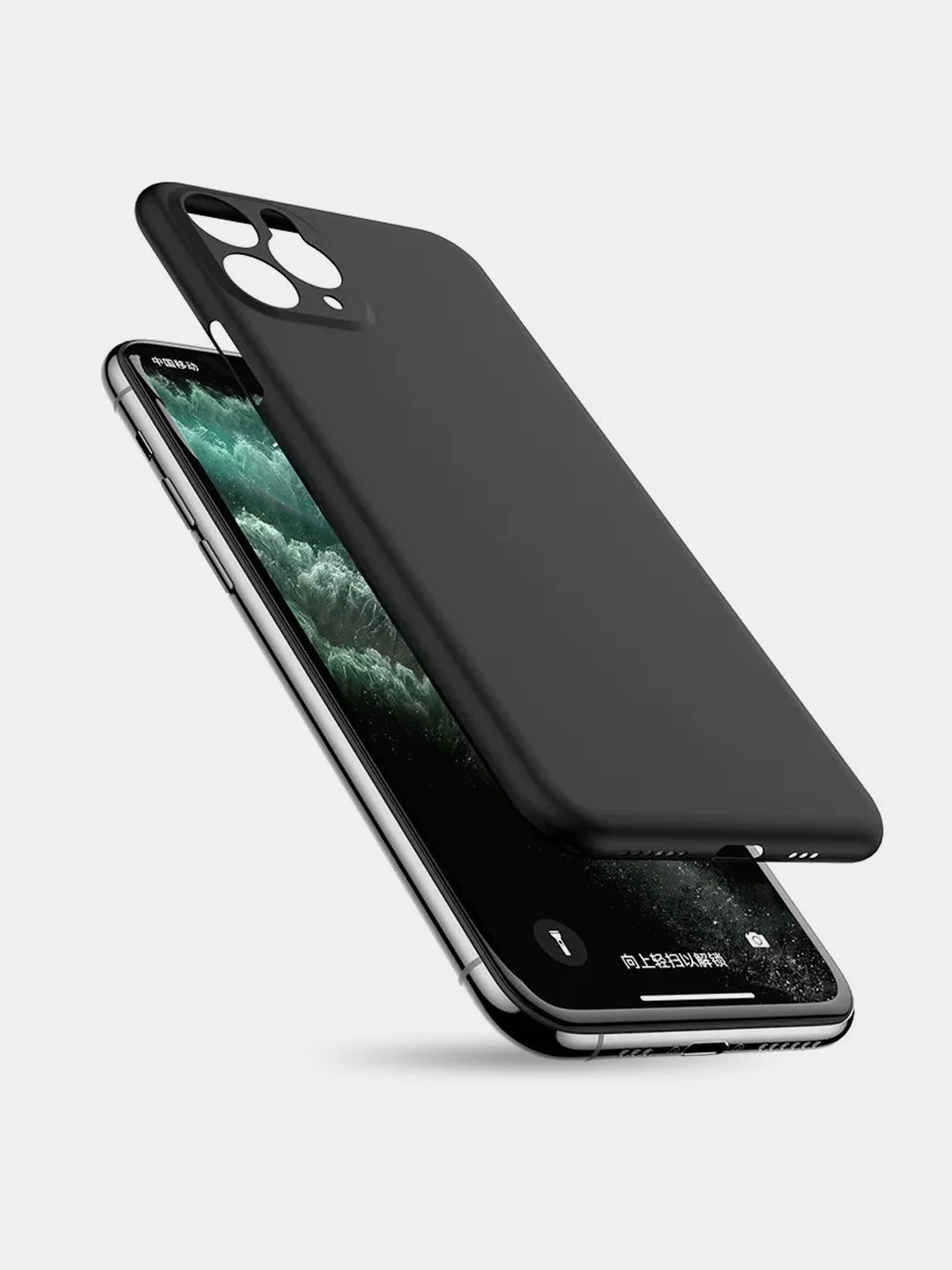 Черный чехол для Apple iPhone 11, 11 Pro, 11 Pro Max полупрозрачный силиконовый