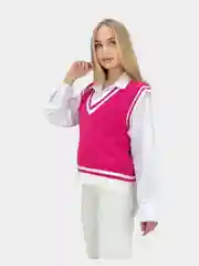 Розовый женский жилет оверсйз