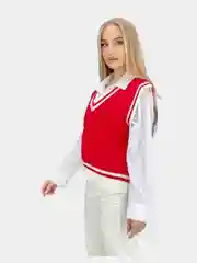 Красный женский жилет оверсйз