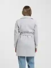 Серый женское длинное пальто, оверсайз