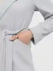Серый женское длинное пальто, оверсайз