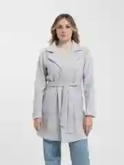 Серый женское длинное пальто, оверсайз