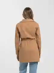 Бежевый женское длинное пальто, оверсайз