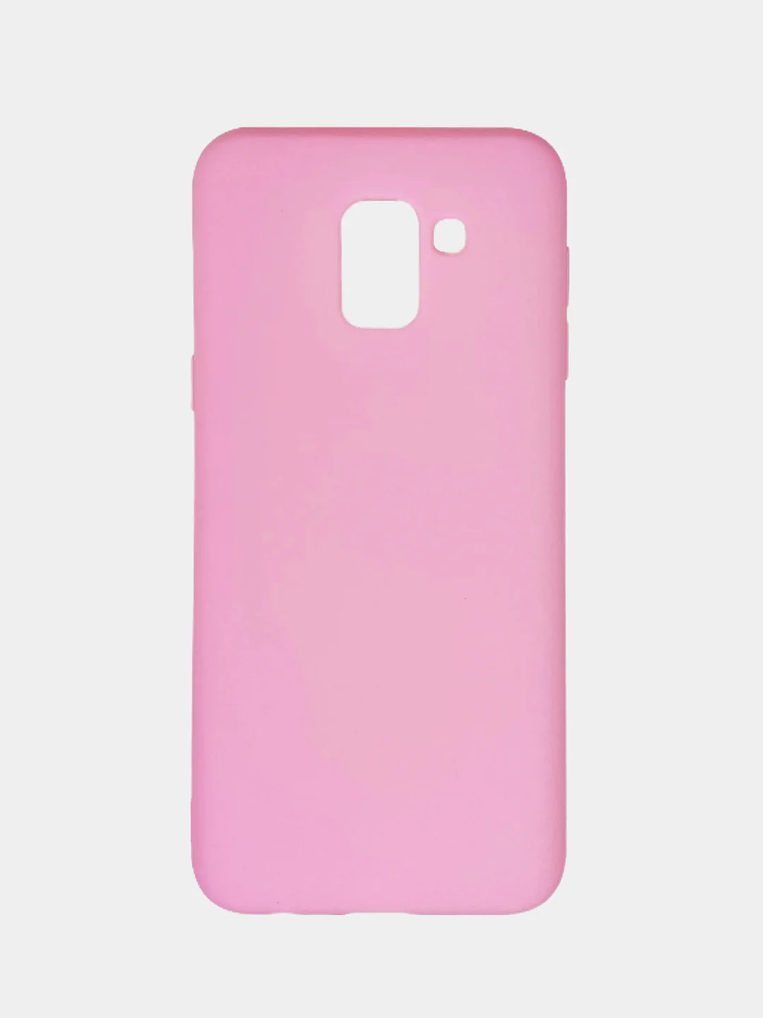 Розовый чехол Samsung Galaxy J6 2018, Самсунг Галакси Джи6 2018, силиконовый цветной матовый