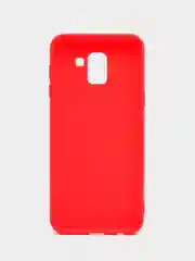 Красный чехол Samsung Galaxy J6 2018, Самсунг Галакси Джи6 2018, силиконовый цветной матовый