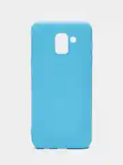 Голубой чехол Samsung Galaxy J6 2018, Самсунг Галакси Джи6 2018, силиконовый цветной матовый