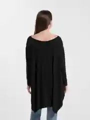 Черный лонгслив-кардиган женский