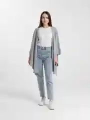 Белый женский кардиган оверсайз