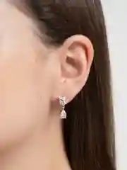 Серый металлик свадебный комплект украшений