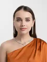 Серебряный свадебный комплект украшений