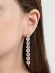 Белый свадебный комплект украшений
