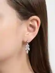 Белый свадебный комплект украшений
