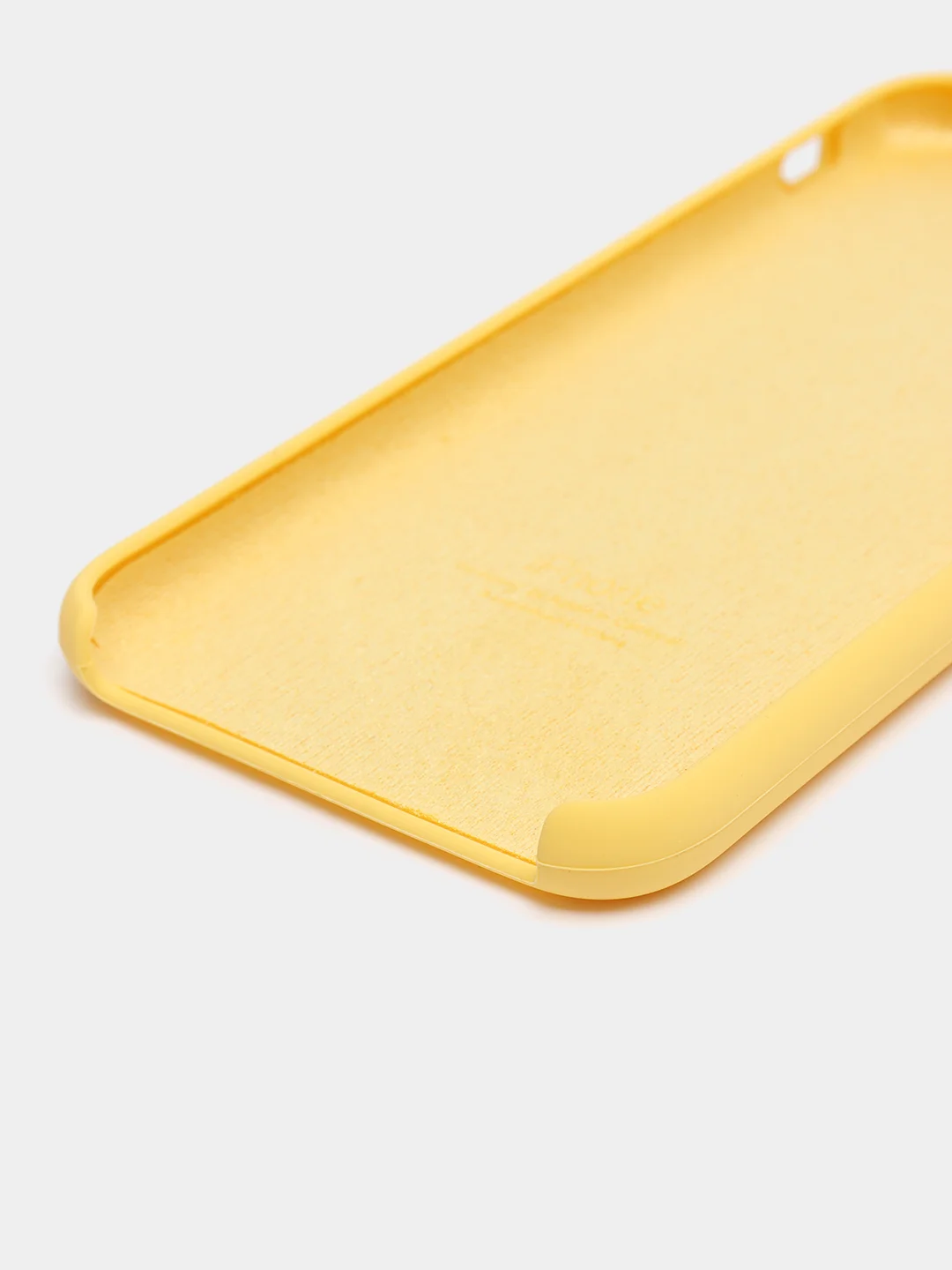 Желтый чехол Silicone Case для iPhone 7, 8, SE 2020, с открытым низом