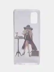 Багровый чехол Samsung Galaxy A41, Самсунг Галакси А41 прозрачный с рисунком