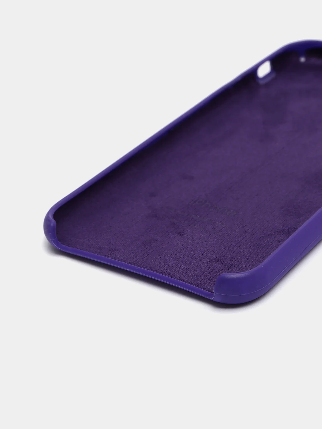 Фиолетовый чехол Silicone Case для iPhone 7, 8, SE 2020, с открытым низом