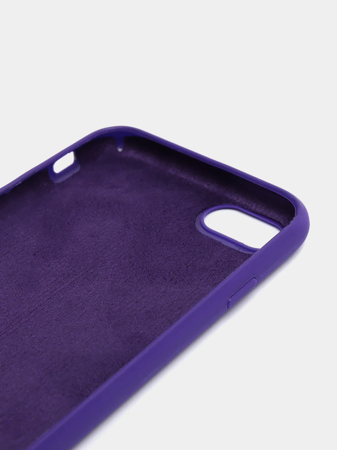 Фиолетовый чехол Silicone Case для iPhone 7, 8, SE 2020, с открытым низом