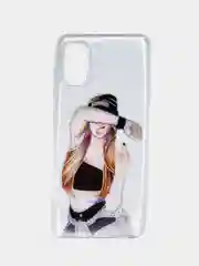 Синий меланж чехол Samsung Galaxy A41, Самсунг Галакси А41 прозрачный с рисунком