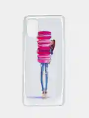 Конфетный чехол Samsung Galaxy A41, Самсунг Галакси А41 прозрачный с рисунком