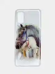 Белый чехол Samsung Galaxy A41, Самсунг Галакси А41 прозрачный с рисунком