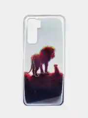 Коричневый чехол Huawei Honor 30s, Хуавей Хонор 30с прозрачный с рисунком