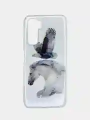 Серый чехол Huawei Honor 30s, Хуавей Хонор 30с прозрачный с рисунком