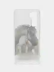 Белый чехол Huawei Honor 30s, Хуавей Хонор 30с прозрачный с рисунком