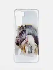 Белый чехол Huawei Honor 30s, Хуавей Хонор 30с прозрачный с рисунком