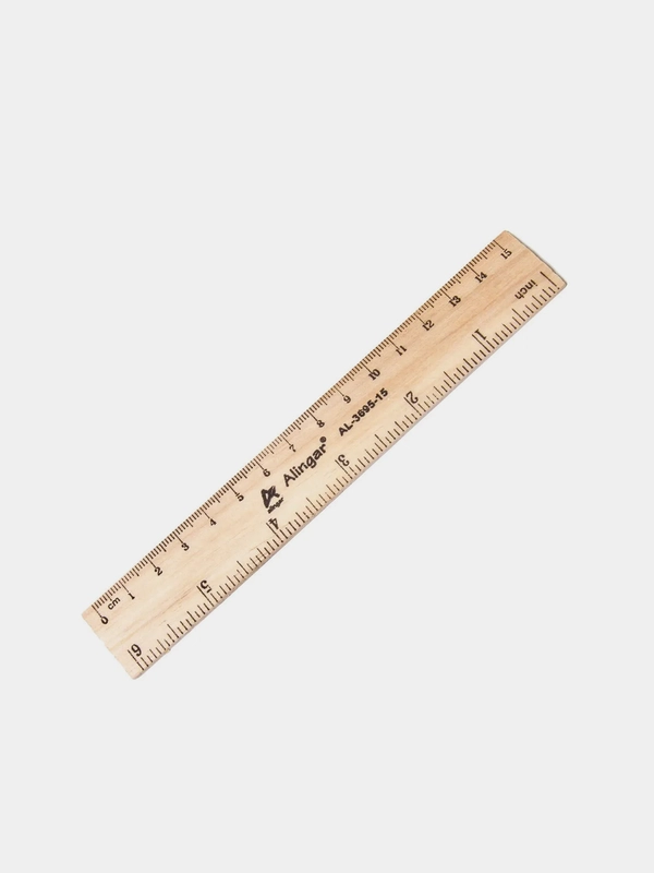 Линейка дерево, 15 см